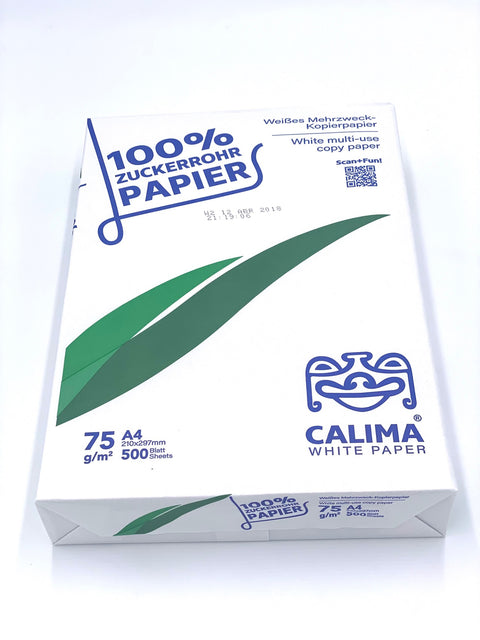 Baumfreies A4 Kopierpapier CALIMA Weiss aus Zuckerrohr