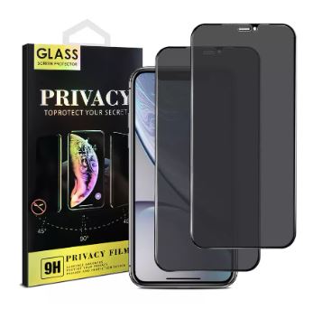 iPhone Privacy Panzer Glas Schutzfolie - Vollbild und Anti-Spy