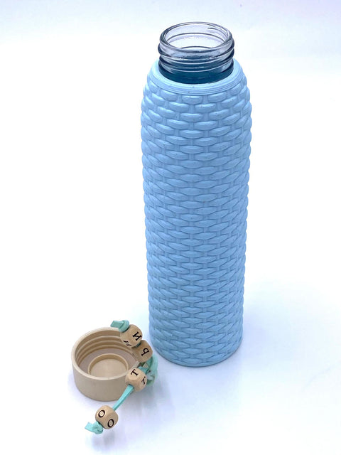 Nachhaltige 0.3lt Trinkflasche aus Glas und Bio Plastik