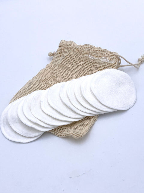 Tampons à démaquiller écologiques en coton bio et fibres de bambou