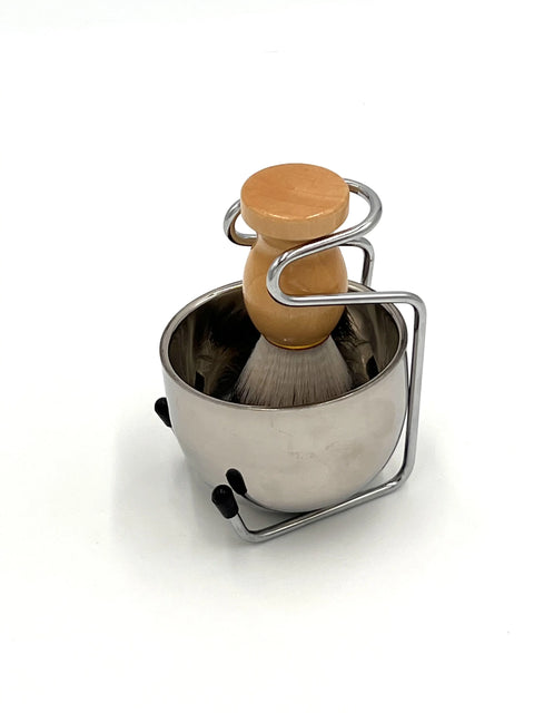 Set da barba in tre pezzi - "cromo"