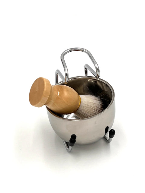 Set da barba in tre pezzi - "cromo"