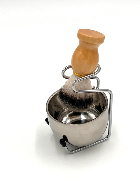 Set da barba in tre pezzi - "cromo"
