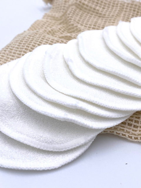 Tampons à démaquiller écologiques en coton bio et fibres de bambou