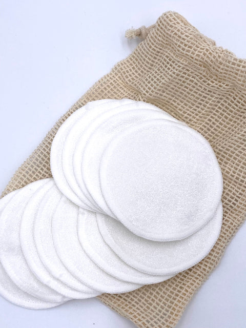 Tampons à démaquiller écologiques en coton bio et fibres de bambou