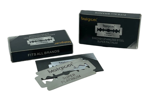 Matgicol Super Platinum lames de rasoir de sécurité double face | Razor Blades